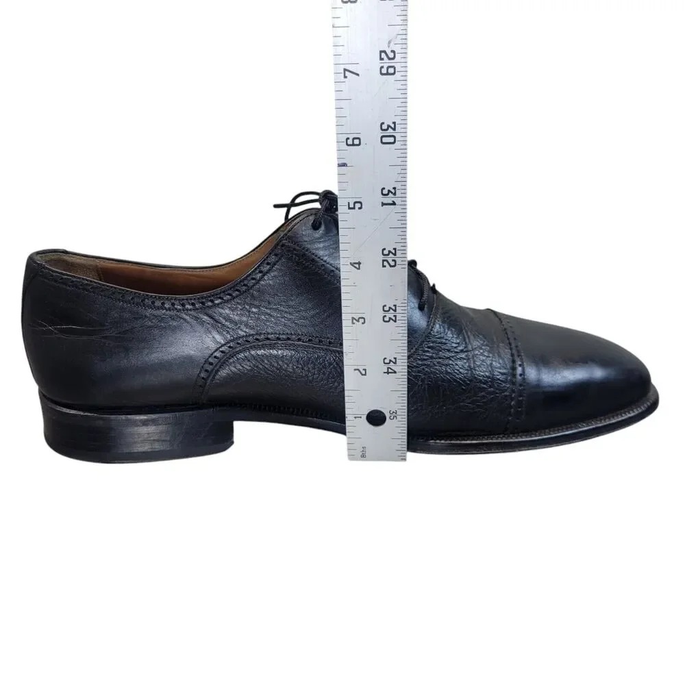 Magnanni Dress Shoes Leather Cap‎ Toe Oxford Black Mens 11 US